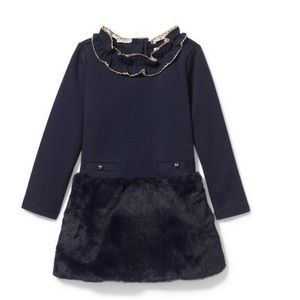 Janie and Jack FAUX FUR PONTE DRESS